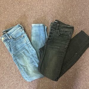 Express stretch + perfect lift high rise ankle legging jeans